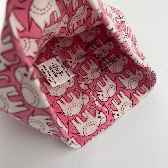 Roller Rabbit Pink Elephant Hathi Baby Girl Hat 0-3 Months Newborn NEW - Picture 3 of 3